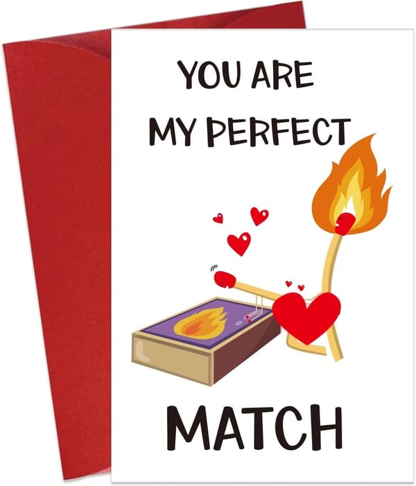 Valentine's Day Funny Card for Couples with Envelope
