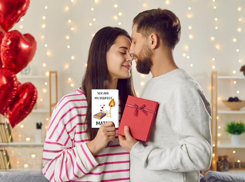 Valentine's Day Funny Card for Couples with Envelope