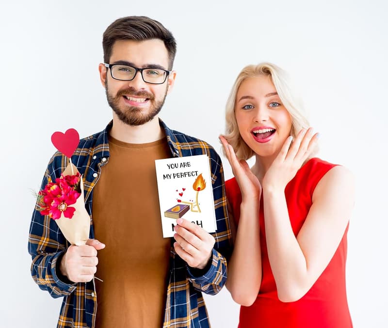 Valentine's Day Funny Card for Couples with Envelope