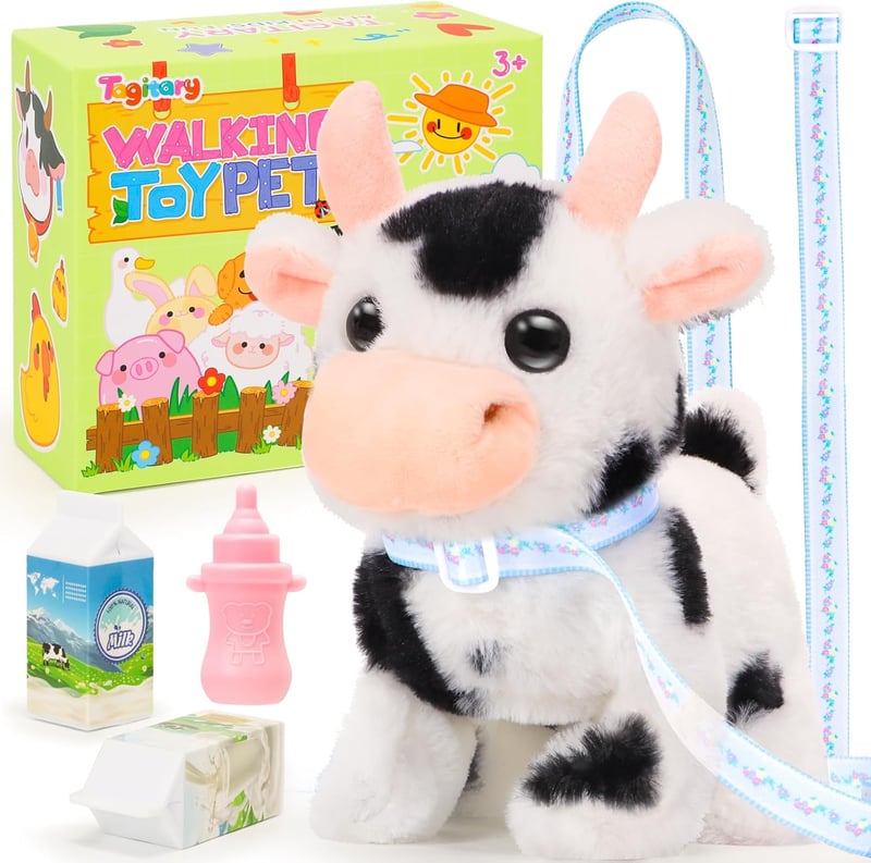 Interactive Plush Cow Toy for Kids - Sounds & Movements