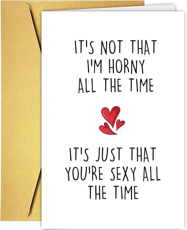 Funny Birthday and Anniversary Card for Men and Women