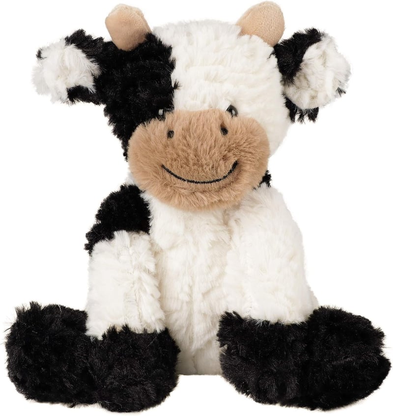 Cute Plush Cow Stuffed Animal – Adorable Gift for Kids, 9''