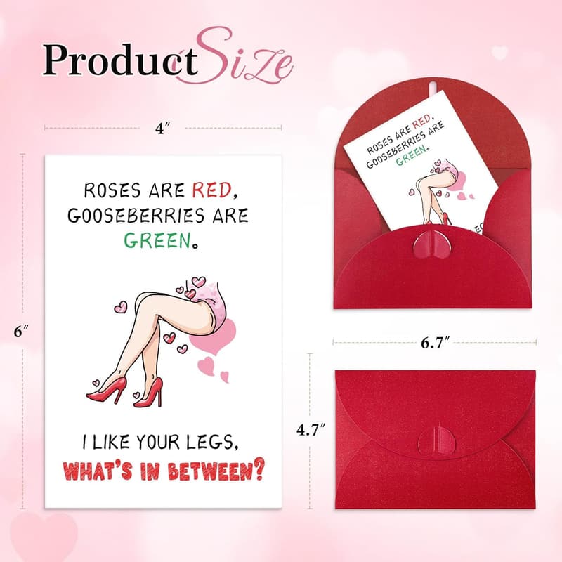 Naughty Valentine's Day Card for Her, Funny Gift for Women