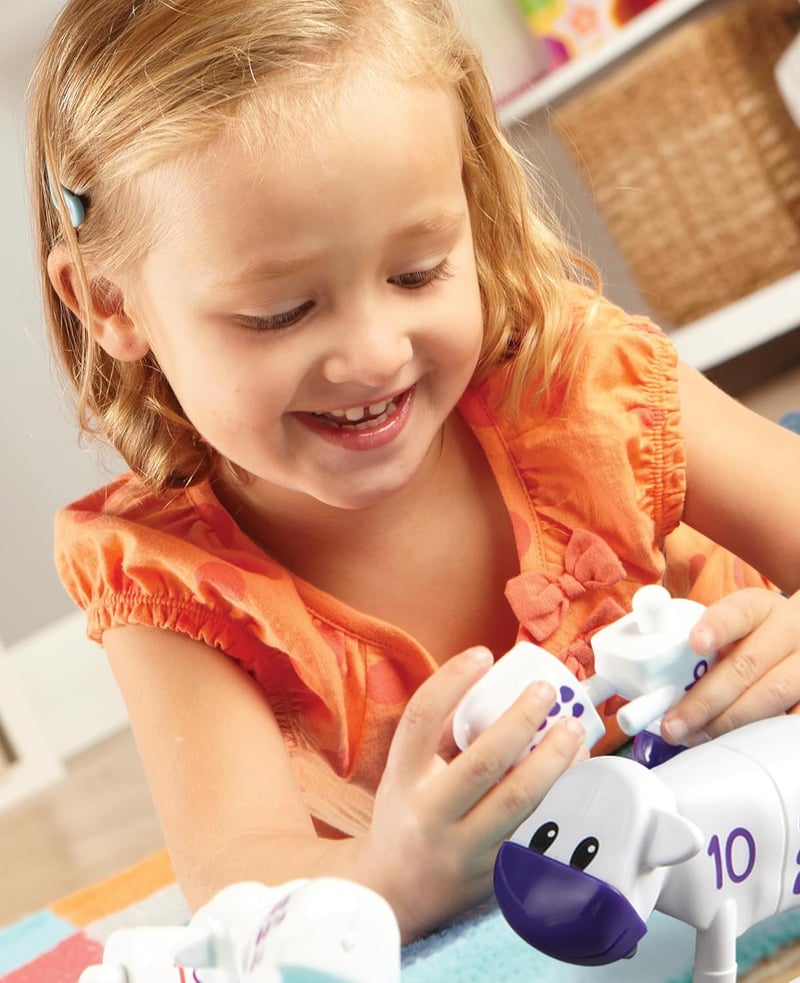 Counting Cows Toy Set for Toddlers - 20 Pieces, Develops Color Recognition