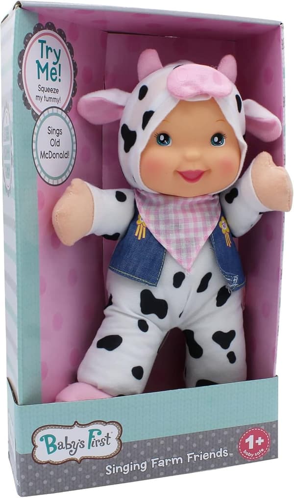 Baby's First Farm Animal Friends Singing Cow Doll