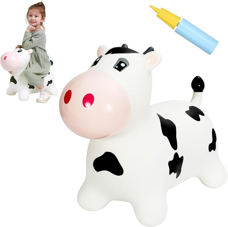 Kids' Inflatable Bouncy Cow Toy for 2-4 Year Olds Birthday