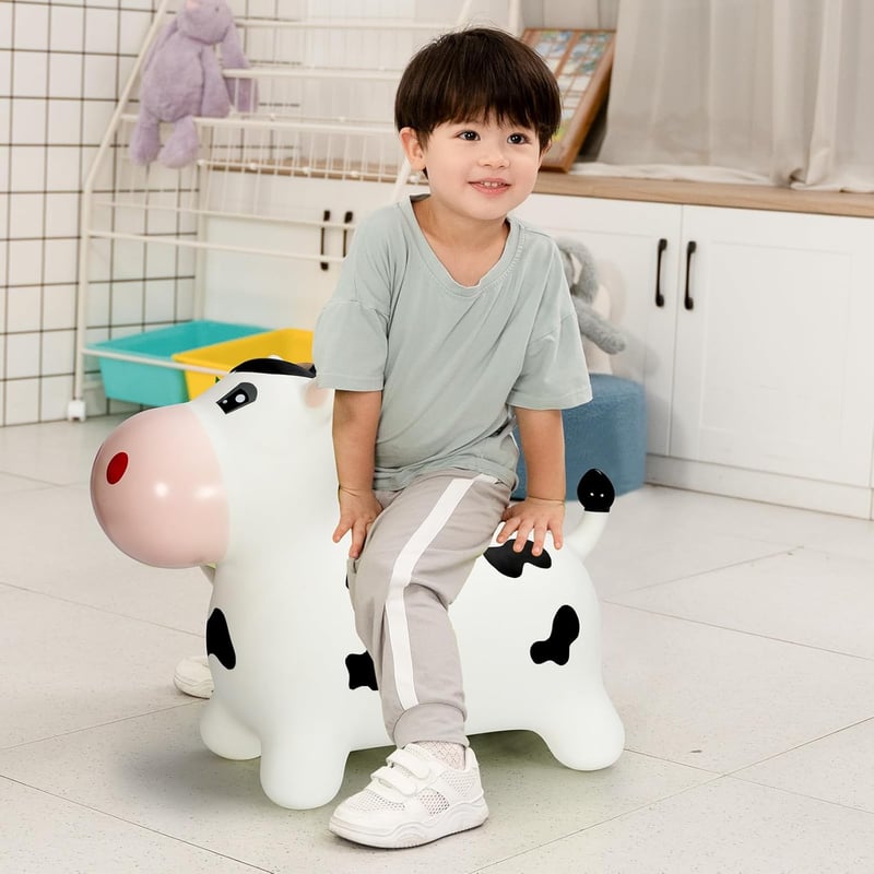 Kids' Inflatable Bouncy Cow Toy for 2-4 Year Olds Birthday