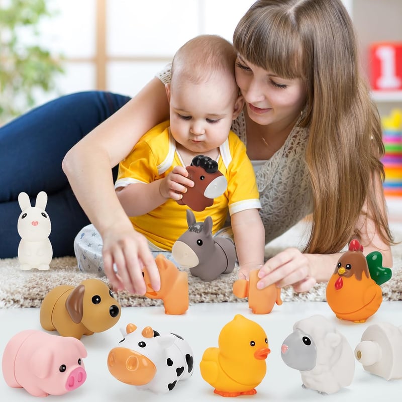Montessori Farm Animal Matching Toys Set for Toddlers