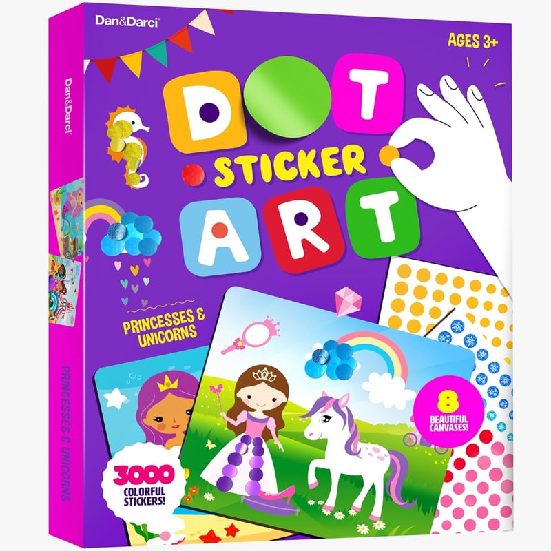 Toddler Dot Stickers Art Set - Crafts for Ages 2-4