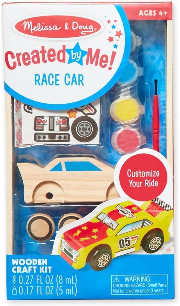 Race Car Wooden Craft Kit for Kids