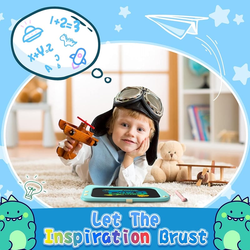 Dinosaur Doodle Board Tablet for Kids Ages 2-7