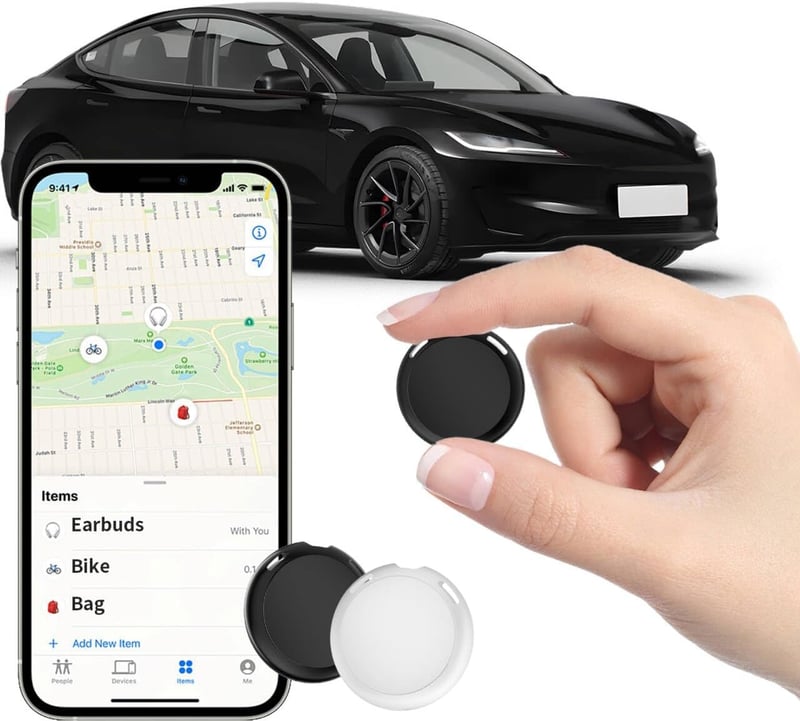 Mini GPS Tracker Tag for Vehicles - Real Time Tracking, No SIM Needed
