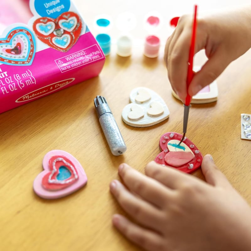 Paint Your Own Wooden Magnets Craft Kit for Kids - Butterflies & Flowers