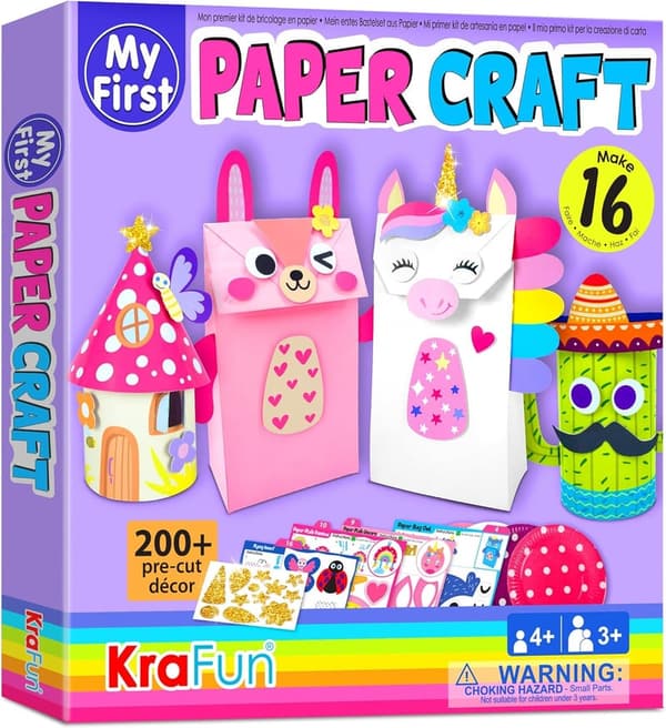 Unicorn Bunny Paper Craft Kit for Toddlers (Ages 3-8)
