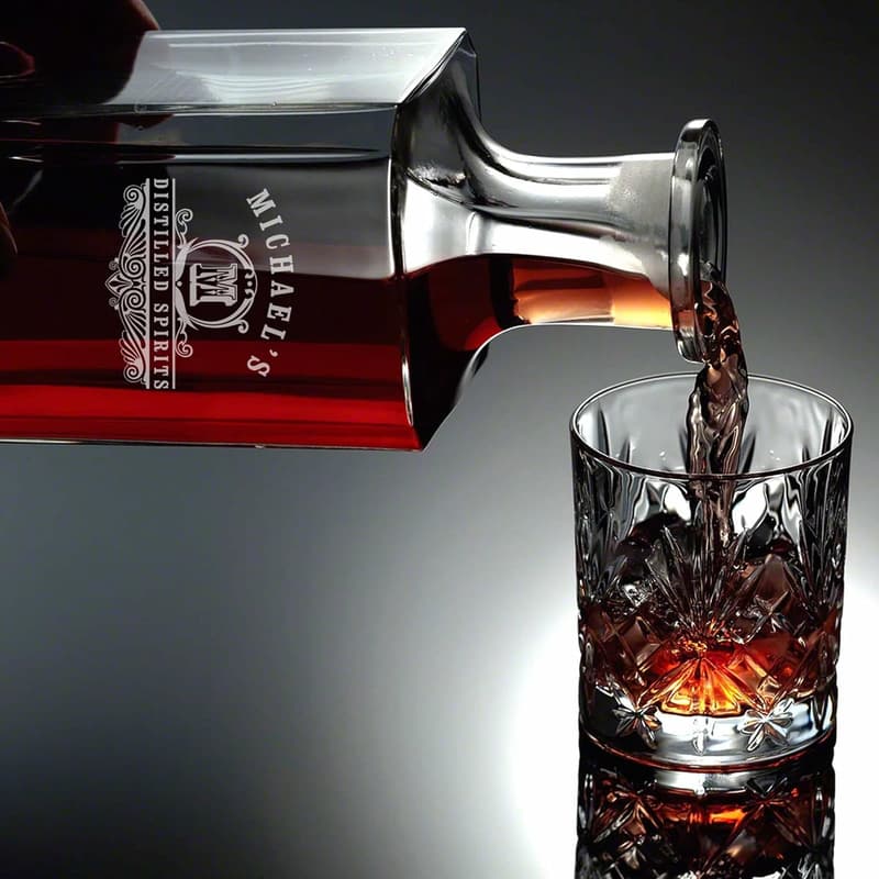 Luxury Personalized Whiskey Decanter for Bourbon & Scotch