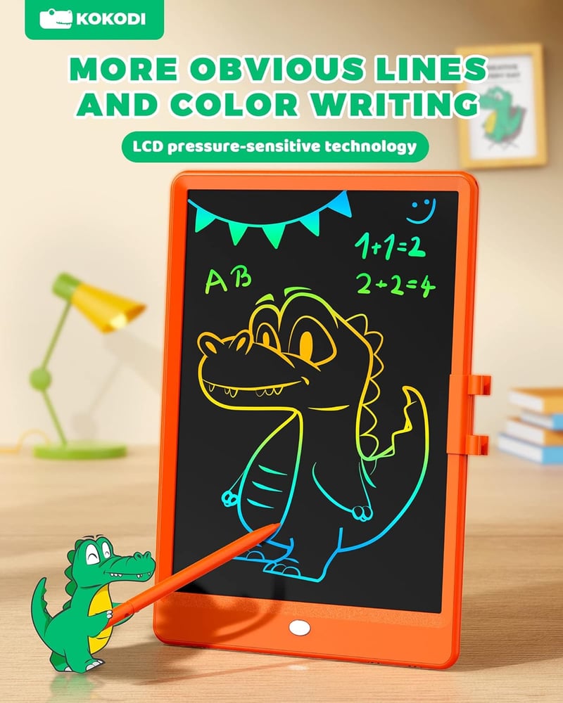 10-Inch LCD Writing Tablet - Colorful Doodle Board for Kids