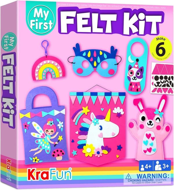 Beginner Unicorn Felt Craft Kit for Kids Ages 3-6