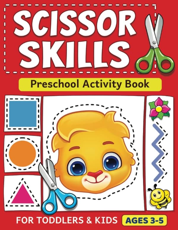 Preschool Cutting & Coloring Activity Book for Kids 3-5