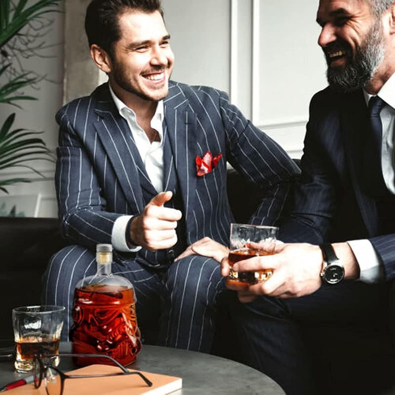 Whiskey Decanter Set with Glasses - 750ml Christmas Gift for Men