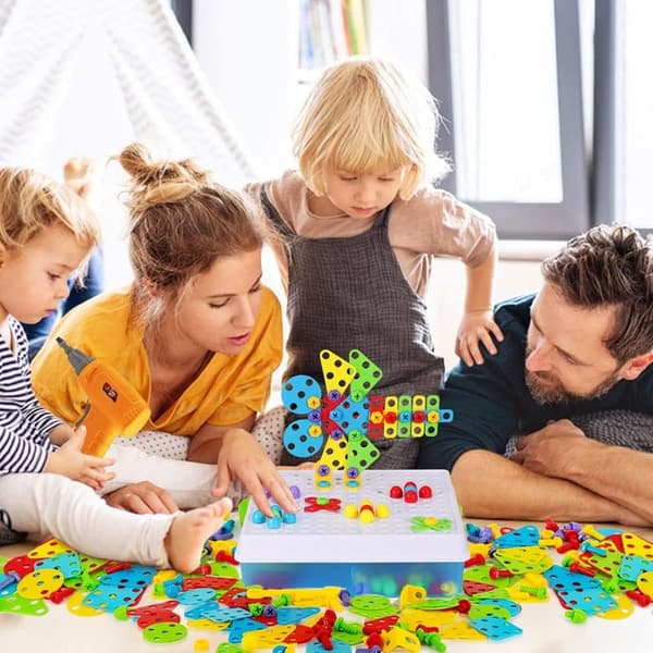STEM Drill & Build Kit for Kids Ages 3-8 | 193+ Pieces