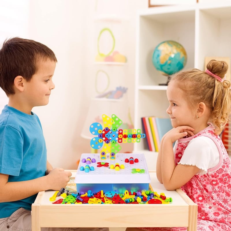 STEM Drill & Build Kit for Kids Ages 3-8 | 193+ Pieces