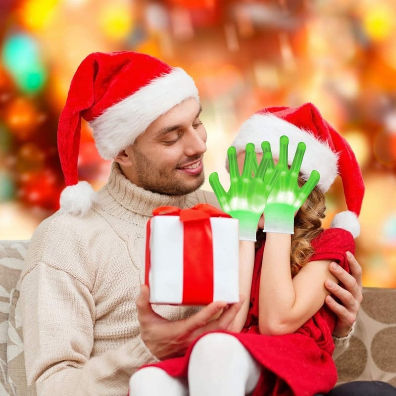 LED Flashing Gloves for Kids - 12 Colors, Ideal for Parties