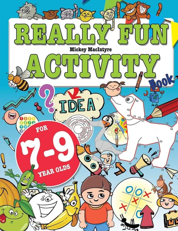 Educational Activity Book for Kids Ages 7-9