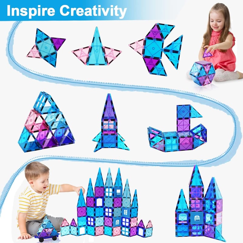 Magnetic Building Blocks for Kids Age 3-8 - Educational Toy