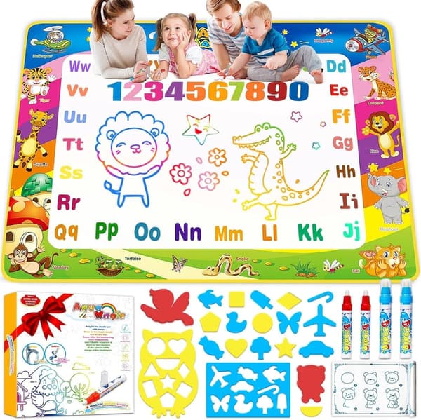 Large Water Doodle Mat for Kids - Mess-Free Art & Learning