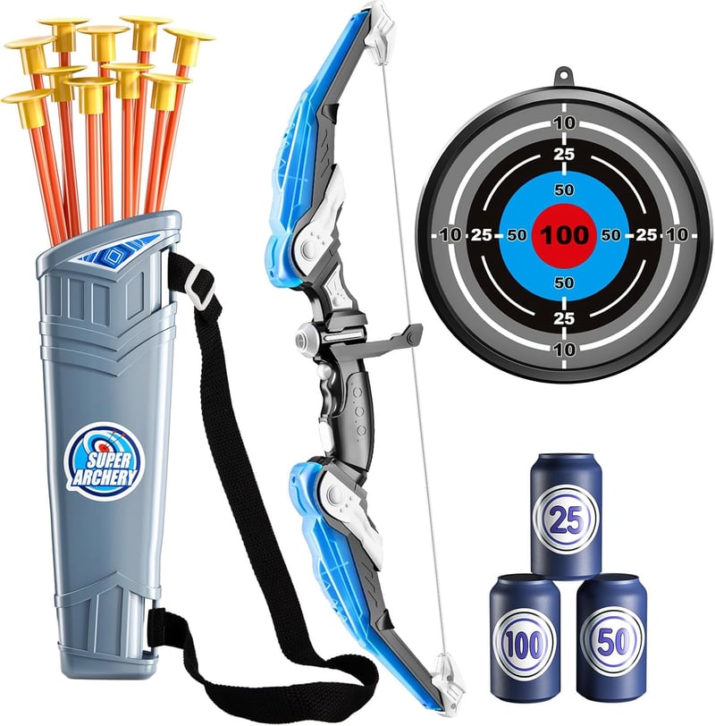 LED Bow and Arrow Set for Kids - Indoor & Outdoor Archery Toy