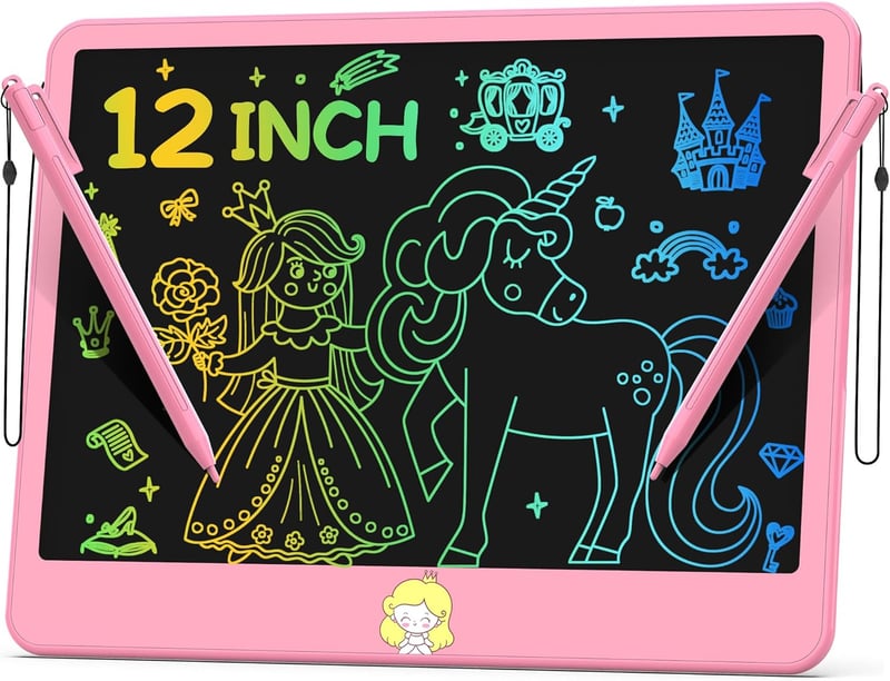 12-Inch LCD Writing Tablet - Erasable Doodle Board for Kids