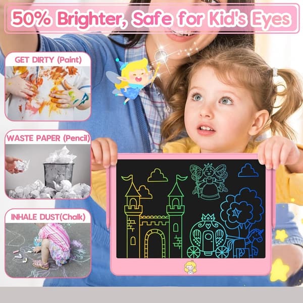 12-Inch LCD Writing Tablet - Erasable Doodle Board for Kids