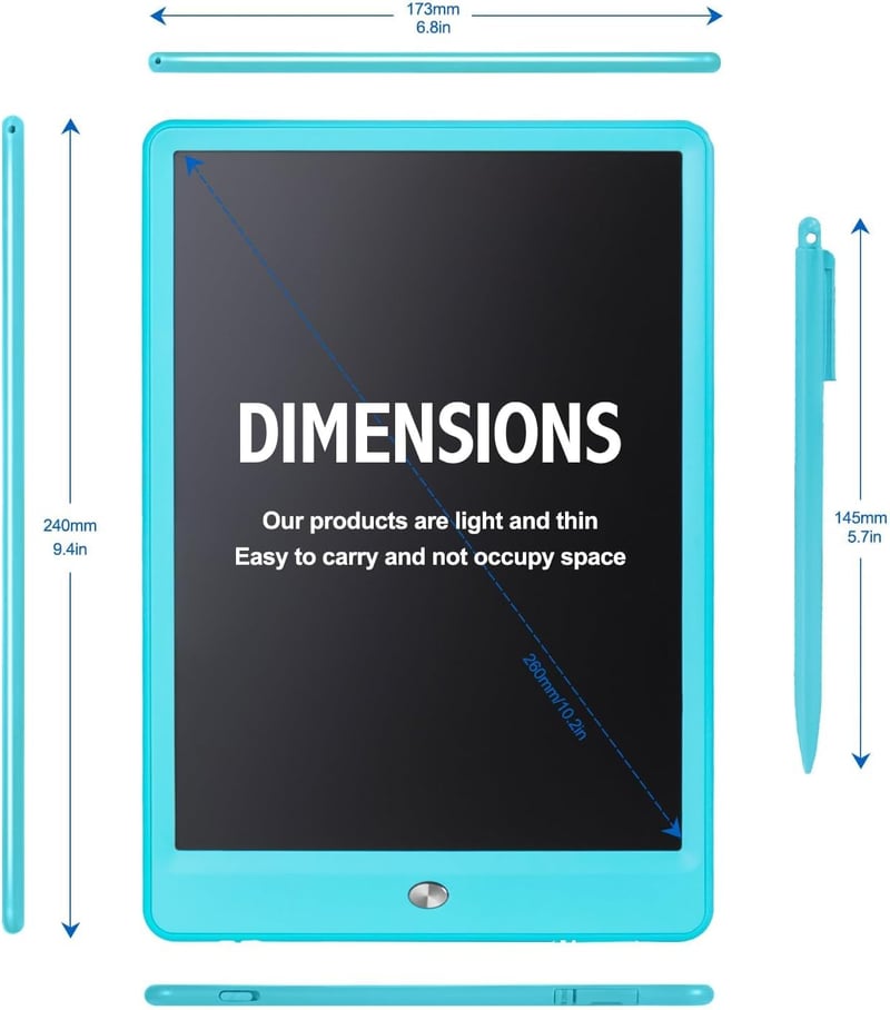 Educational 10-Inch LCD Writing Tablet for Kids 3-7 Years