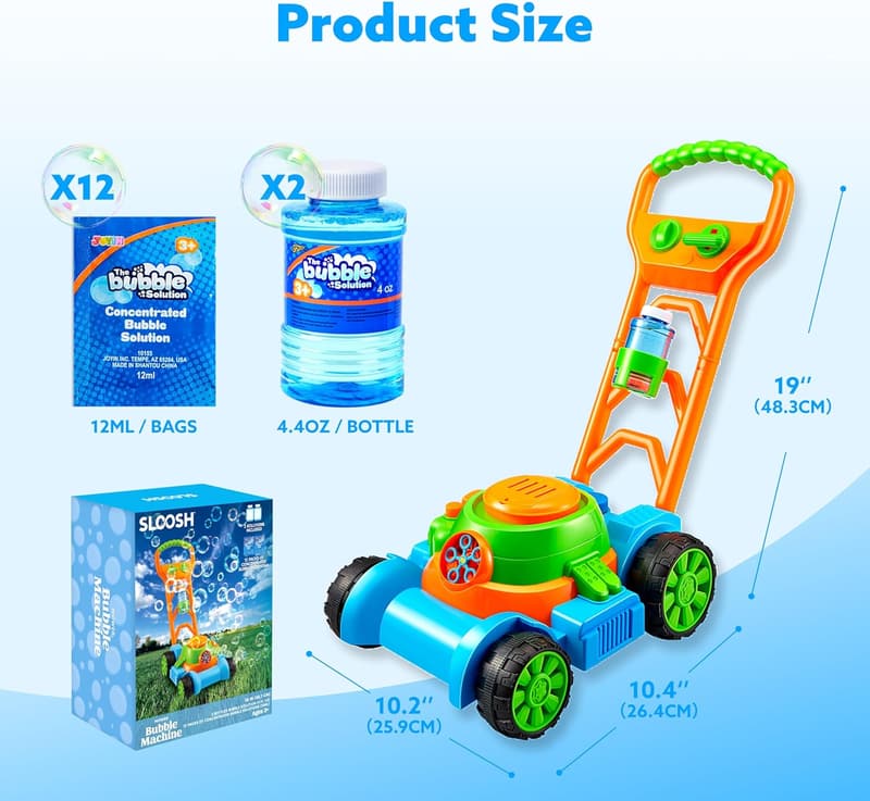 Bubble Lawn Mower Toy for Toddlers - Summer Outdoor Play