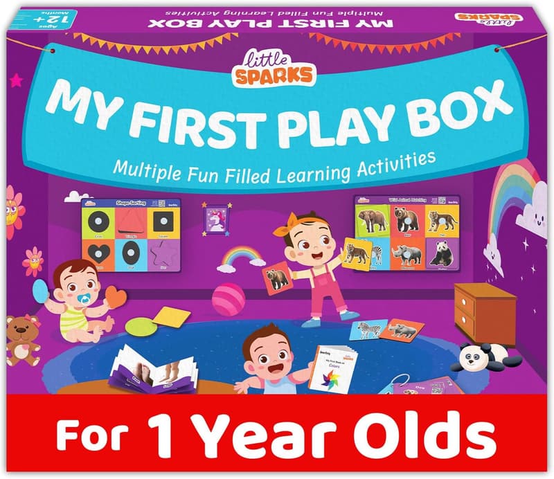Montessori 5-in-1 Play Box for 1+ Years - Educational Birthday Gift