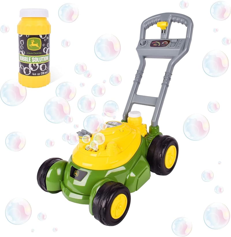 Toddler Bubble Lawn Mower Toy - Indoor/Outdoor Gardening, No Batteries, 2+