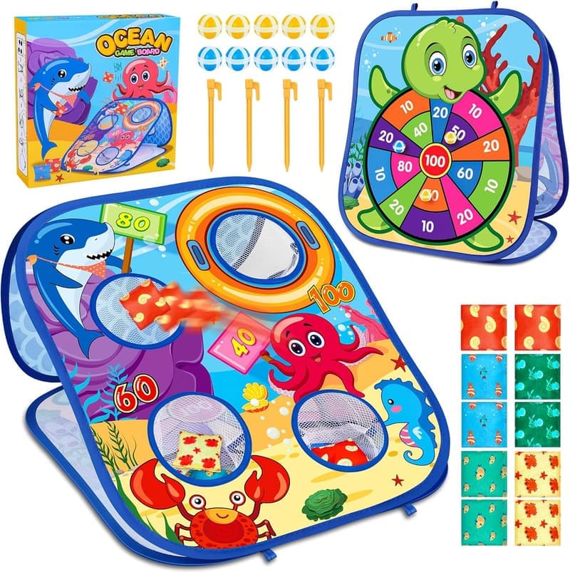 Animal Bean Bag Toss Game - Outdoor Fun for Kids 3-6 Years