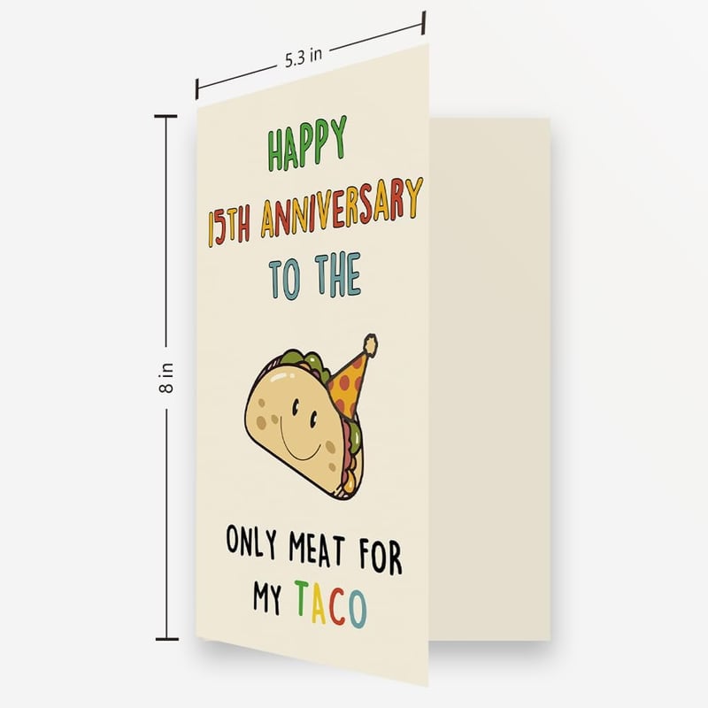 15th Anniversary Taco Crystal Gifts for Him