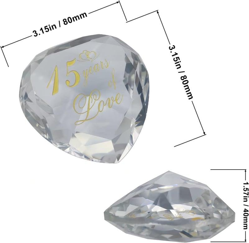 15th Anniversary Crystal Gifts for Couples