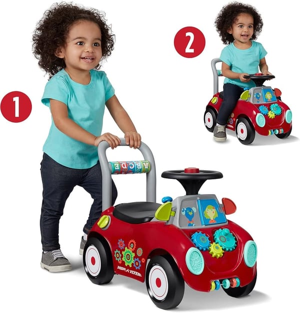 Radio Flyer Busy Buggy Toddler Ride-On Toy for Ages 1-3