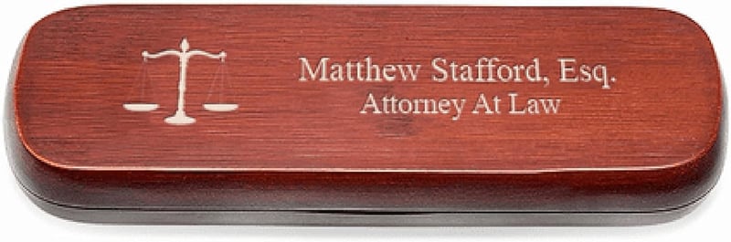 Personalized Cherrywood Double Pen Set for Executives