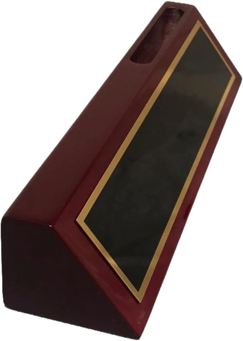 Personalized Rosewood Lawyer Desk Name Plate with Scales of Justice