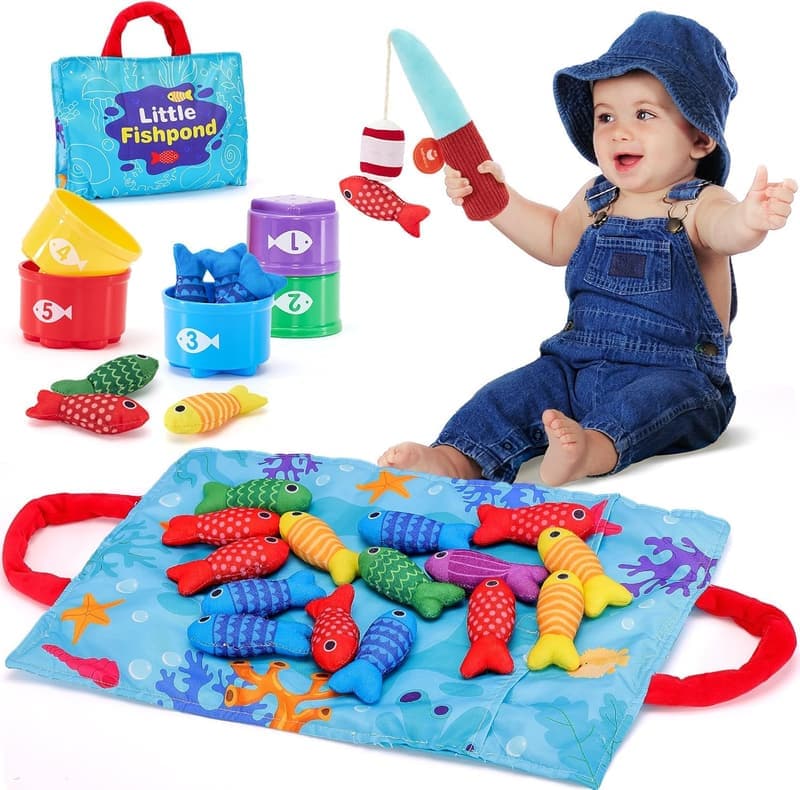 Toddler Fishing Game - 10-in-1 Montessori Toy for 1 Year Old