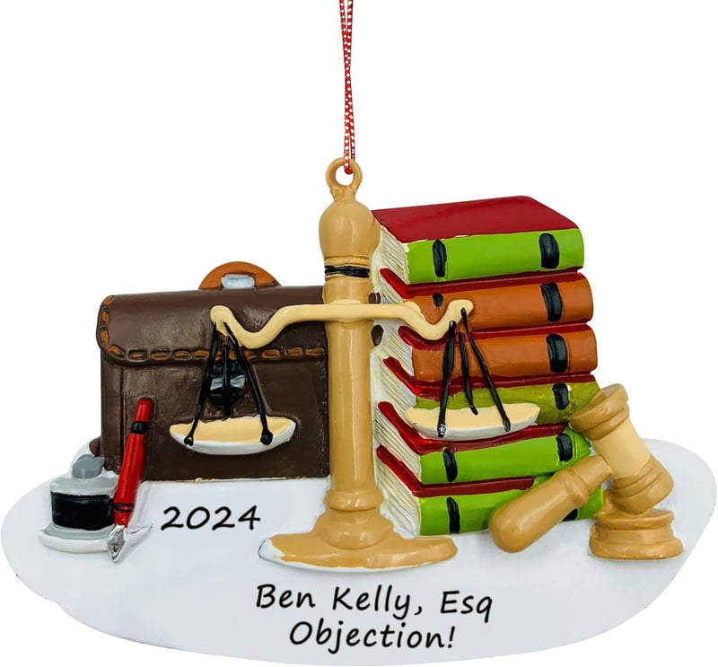 Custom Lawyer & Judge Ornament - Scales of Justice Design