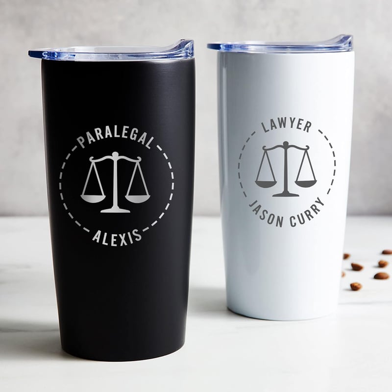 Personalized Lawyer Tumbler - 20 oz Engraved Gift for Graduates