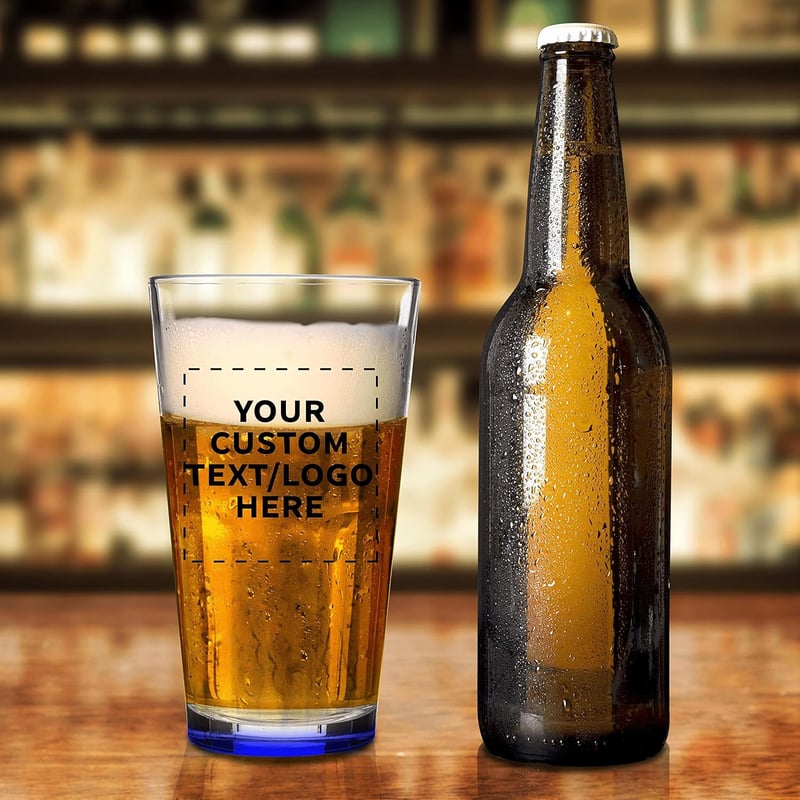 Personalized Set of 50 Heavy-Duty 16 oz. Beer Pint Glasses