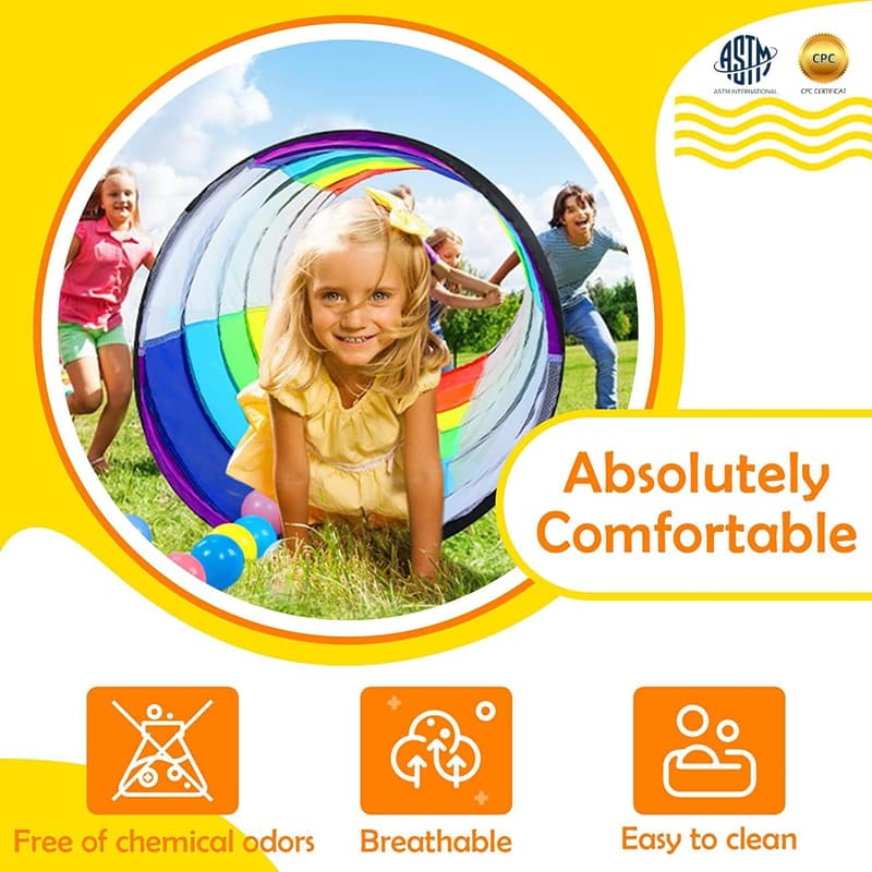Colorful Kids Play Tunnel Tent for Indoor/Outdoor Fun