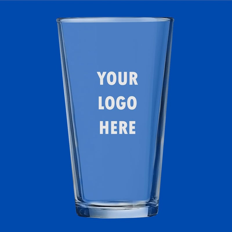 Custom Laser-Etched Pint Glass - 16 oz for Bars & Gifts
