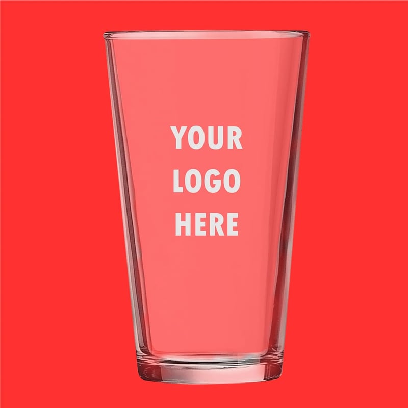 Custom Laser-Etched Pint Glass - 16 oz for Bars & Gifts