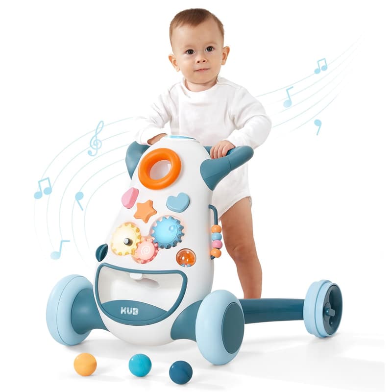 Montessori Baby Walker - Interactive Push Toy with Music & Lights